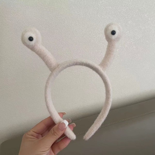 Snigel hårband för att tvätta ansiktet VIT White