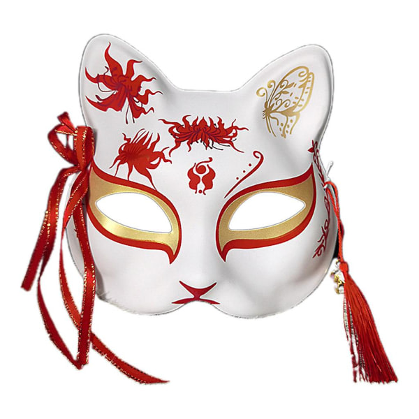 Cosplay Mask Half Face Fox For Cat Face Foxfairy Masker För vuxna Anime Mask Cosplay Fox Anime Mask Cosplay Half Face