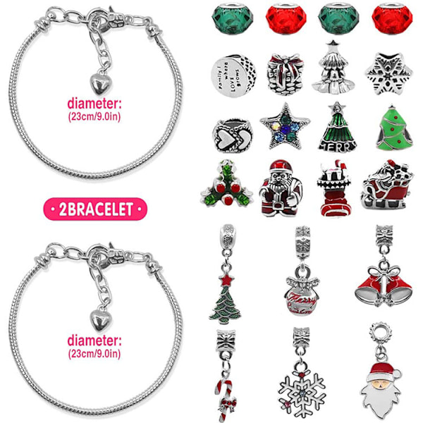 Jul adventskalender Countdown Diy Charm Armband Makin,ZQKLA