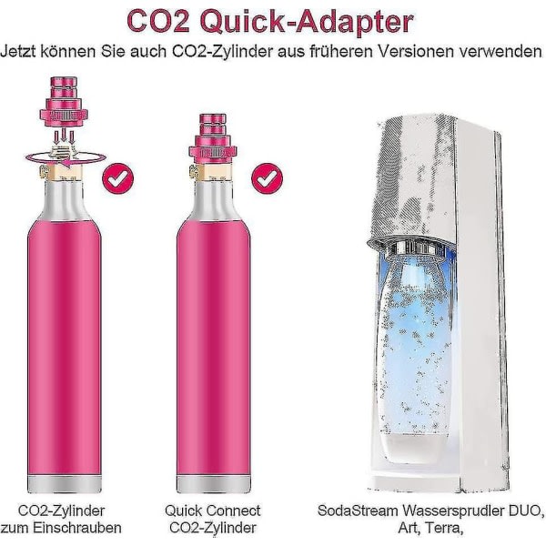 Quick Connect Co2 Adapter För Sodastream Water Sprinkler Duo Art, Terra, Tr21-4 - Jxlgv gold