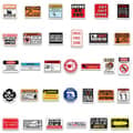 Stickers - Humor - Roliga Skyltar - 98 st