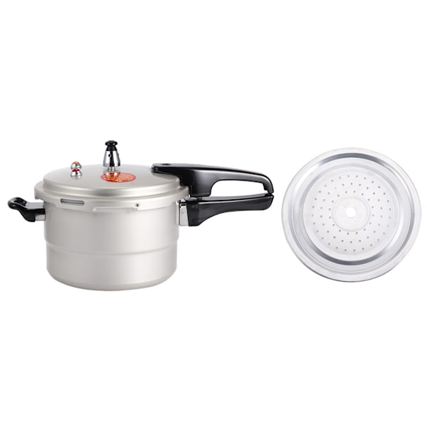 Eksplosjonssikker trykkoker for husholdningsbruk med damplag for gass, elektrisk og keramisk koketopp (20 cm)