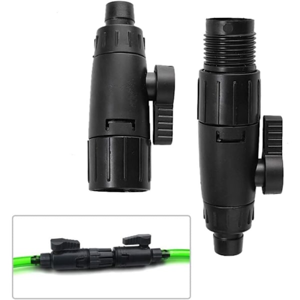 Akvarieslangeventil, akvarieslange, hurtigkoblingsadapter (12 mm til 16 mm)