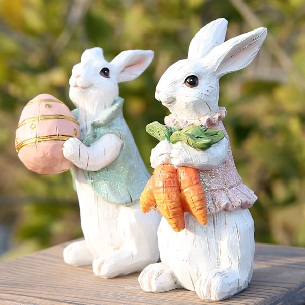 Påskhare Ornament Vår Fönsterdekoration Kanin Figurer