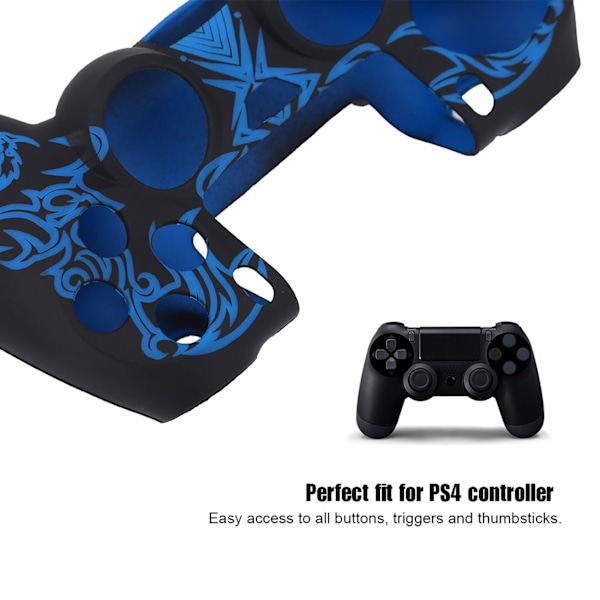 Mjukt silikonskal för Sony Playstation 4 PS4-handkontroll - Blå