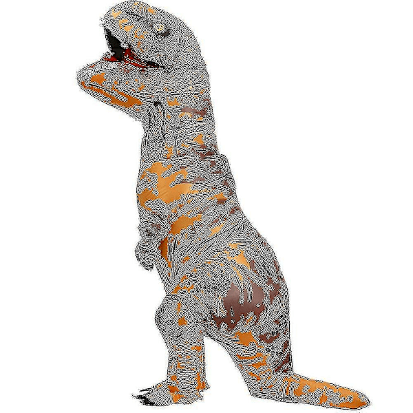 Lasten ja aikuisten dinosauruksen puhallettavat puvut T-rex Anime Cartoon Party Dress -puvut Halloween-asu miehille ja naisille ruskea brown Fit Height 120-145cm