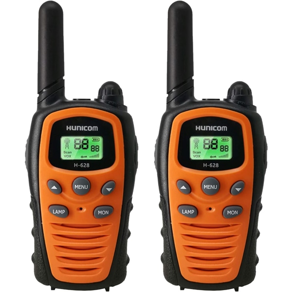 Langdistanse Walkie Talkie for voksne - PMR VOX Hands Free 5km Walkie Talkie med LED-baklys