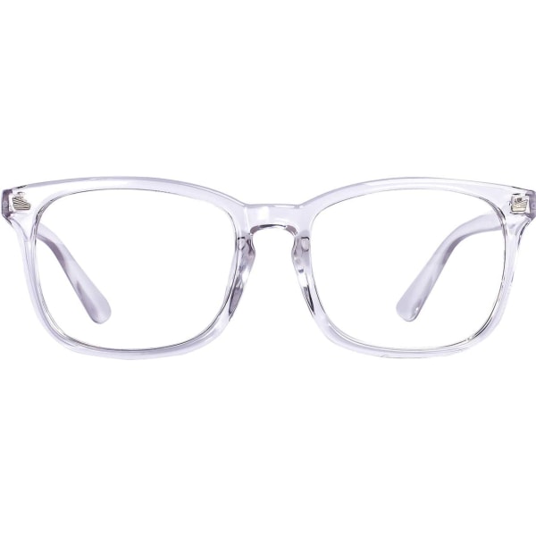 Maxjuli blå ljusblockerande glasögon, datorläsning/spel/tv/telefoner glasögon för kvinnor män (transparent)
