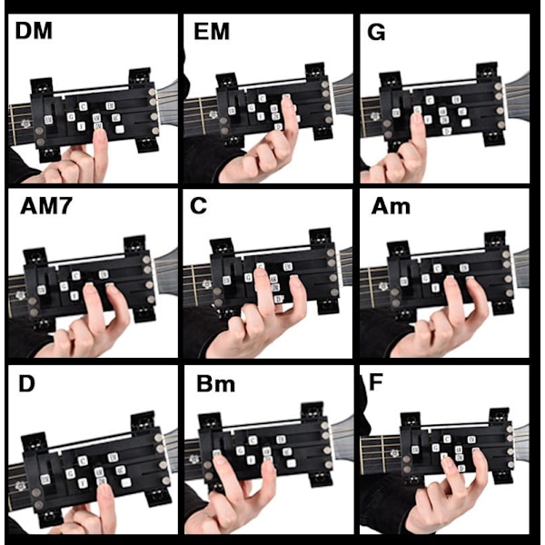 vit Opgraderet Entangents Guitar Chord Trainer Akkord Læringshjælp