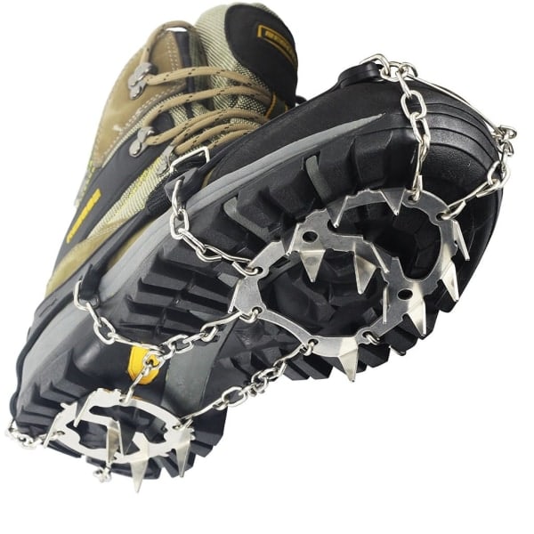 Anti-slip/pigge til sko med 18 stålpigge/studs (L)