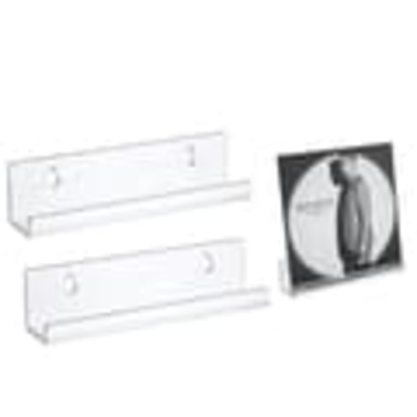 Transparent vägghylla - 2-pack
