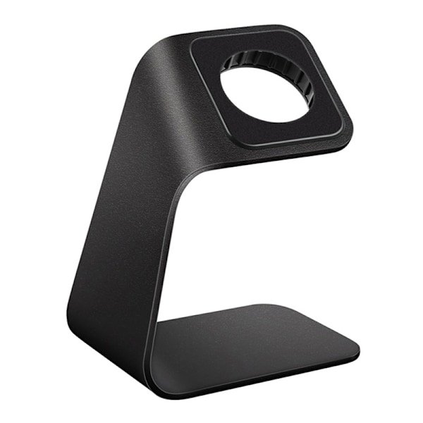 1 stk. Opladerstanderholder i aluminiumslegering til ur-opladningsvugge, sort Black one size