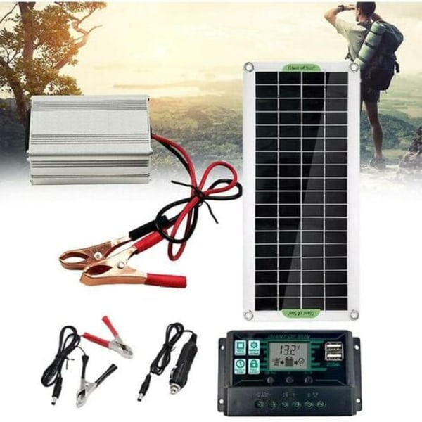 200w solcellepanel kit 12v til 220v batterioplader med 100a regulator