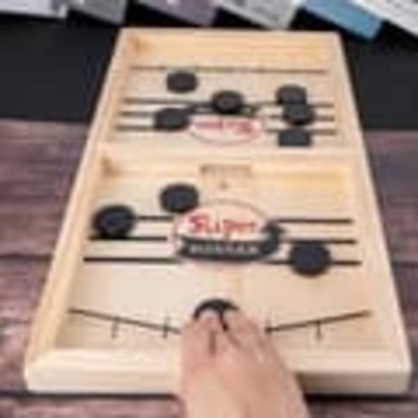 Flying Puck -peli - Sling puck -lautapeli nopeudella ja tuulettimella