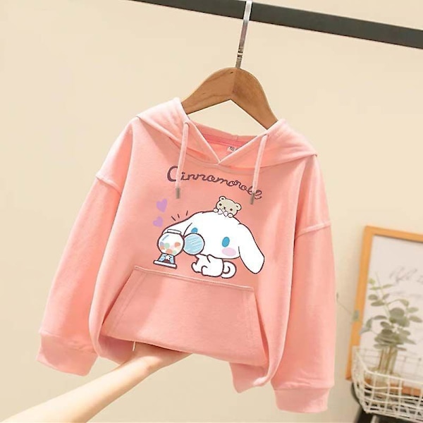 Sanrio Plysch Anime Cinnamoroll Melodi Piirretty Lastenpaita Kawaii Baby Poika Tyttö Hupunalla Pusero Rock Barn Vaatteet Lahja 110 110 BN-