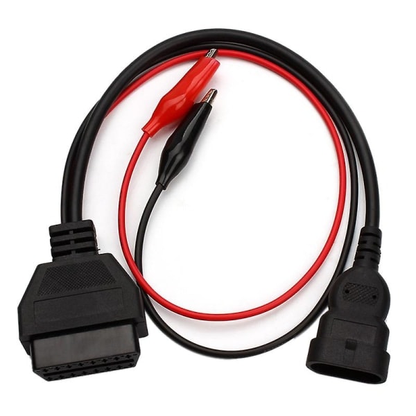 For Fiat 3 Pin Alfa Lancia Til 16 Pin Obdii Obd2 Obd-ii Konnektor Adapter Auto Bil Kabel Obd For Fia Svart Ingen