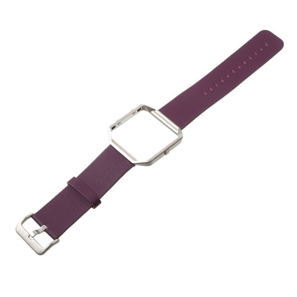 Fitbit Blaze Armband i Massivt Läder - Lila Purple Purple