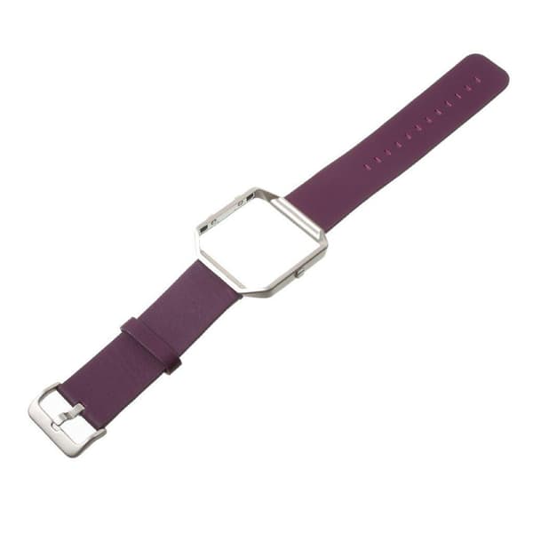 Fitbit Blaze Urremærke i Solid Farvet Læder - Lilla Purple Purple