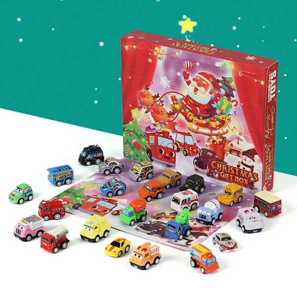 Julekalender Halloween Gaveæske Bil Legetøj Blind Box 11