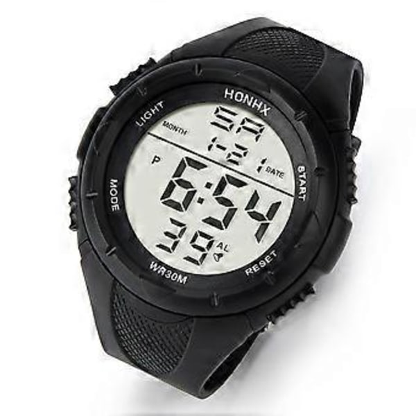 Herrarmbandsur - Blå, Digital Display, Militär Look En trendig klocka för män