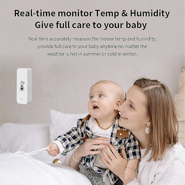 3x Tuya Wifi Temperatur- och Fuktighetssensor Inomhus Termometer Hygrometer SND