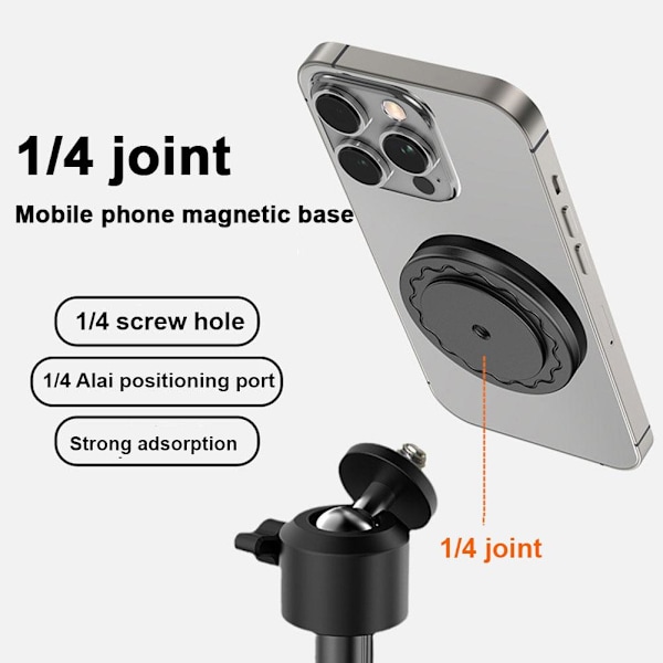 Vahva magneetti magneettiselle kontaktipohjalle, reiän siirto 17m 1/4 adapter 1/4 adapter