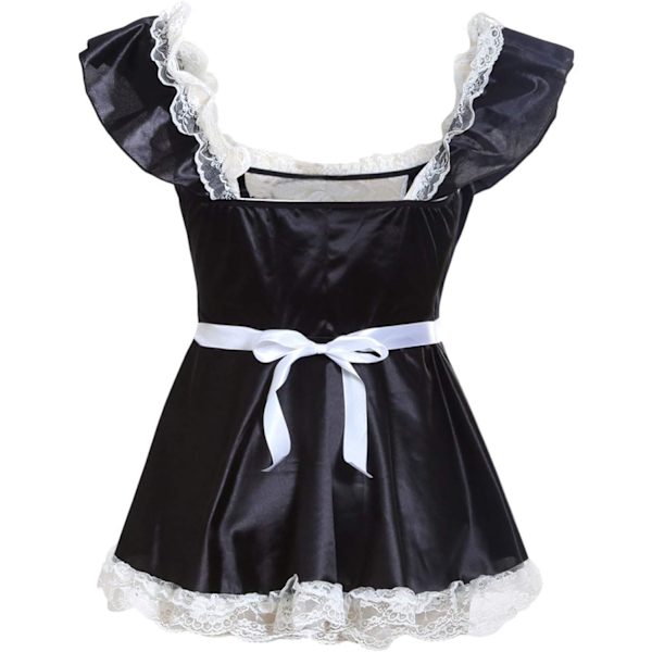 Kvinnlig Sexig Lingerie Maid Cosplay Spetsklänning Underkläder XL