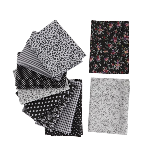 Mjukt tyg för pyssel, förhindrar noppbildning, tryckbart, klippbart bomullstyg för sömnad, lappteknik, scrapbooking, 10 färger