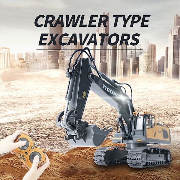 2,4 GHz Trådlös RC Grävmaskin Fjärrstyrd RC Lastbil Crawler Truck Elektrisk Byggfordon Leksaker