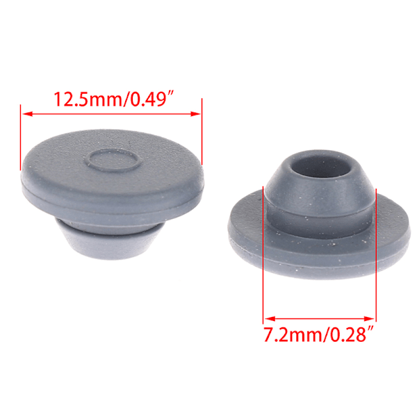 100 stk. Gummi Propper Selvforseglende Injektionsporte til 13 mm Gl 100PCS