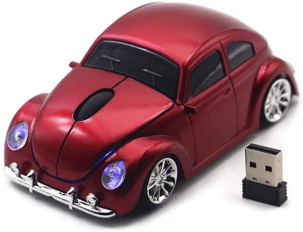 Trådløs Bilmodel Mus til Laptop USB-modtager LED Forlygte