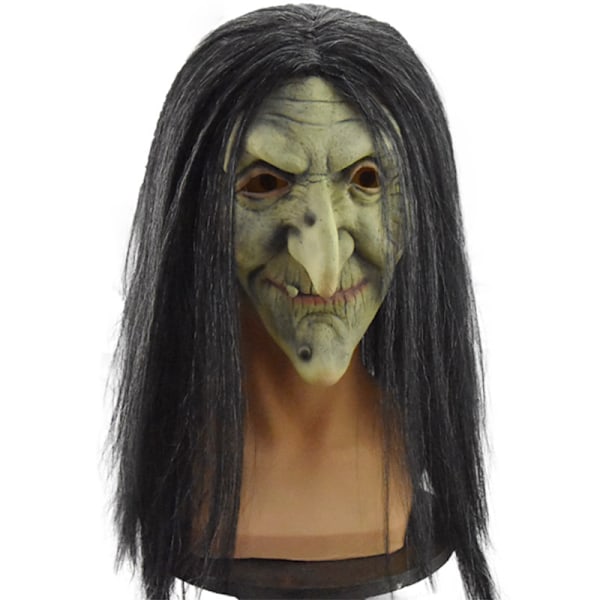 Påske Simulation Gammel Heks Maske Kvindelig Spøgelse Trick Scary Maske Halloween Fest Scary Heks Maske