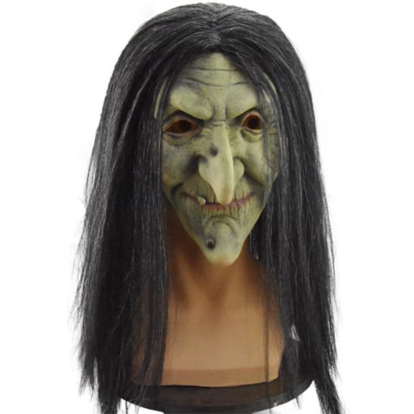 Påsksimulering Gammal Häxmask Kvinnlig Spöktrick Läskig Mask Halloweenfest Läskig Häxmask