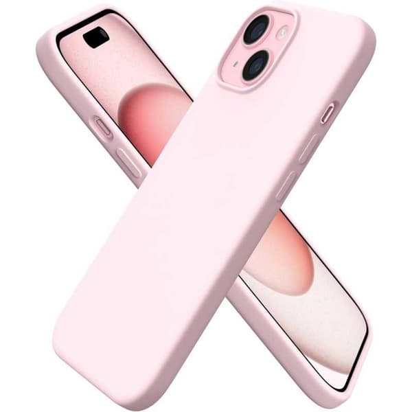 Gummibelagt Stötsäkert Skal iPhone 15 - Rosa