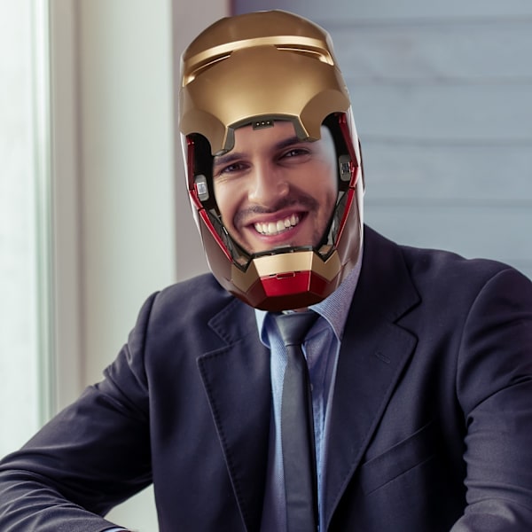 Avengers Legends Iron Man Elektronisk Hjälm Män Barn 1:1 Portabel Iron Man Hjälm Knappkontroll Deformerad Cosplay Rekvisita Gåvor【ad】
