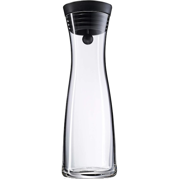 Vattenkaraff, 1,2 l, glaskaraff, silikonlock, CloseUp-förslutning