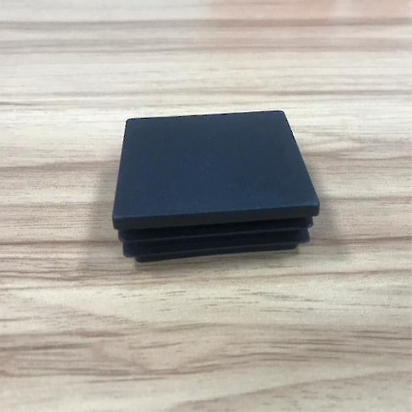 Firkantet Plastikprop Rør Stolpe Endekappe Stol Glide 10 stk Sort Firkantede Plastikpropper 50mm