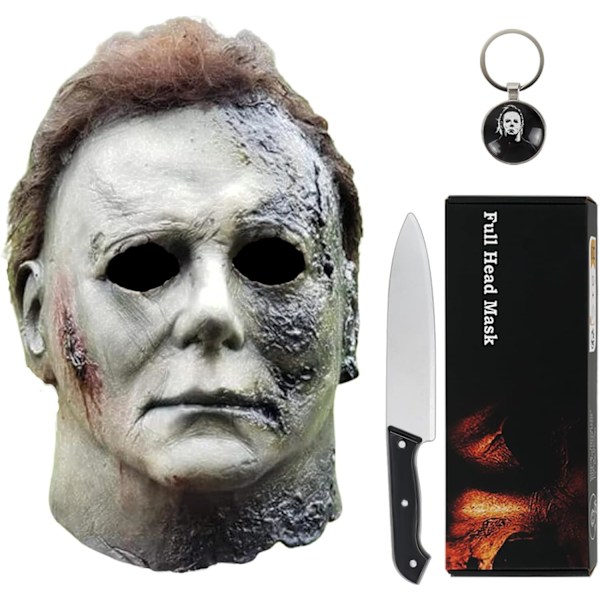 Noufun Michael Myers Maske til Voksne, Halloween Maske Micheal Myers Ansigt - Halloween 2020