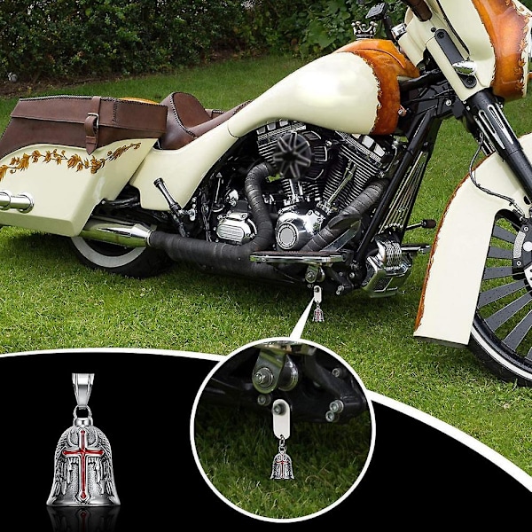 Retro Punk Style Guardian Bell Motorcykel Ure Mænd Kryds Lykke Ur Engel Vinger Ridder Ur Metal Vedhæng Motorcykel TilbehørBY E