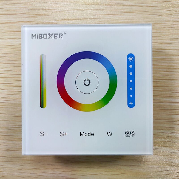 LED Væg Touch Panel Controller til RGB/RGBW/RGB+CCT LED Farveskiftende Strip Lys med DC 12-24V