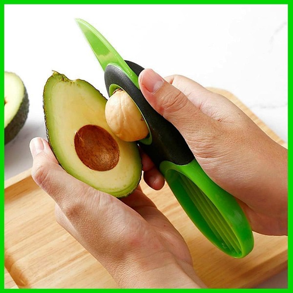 Avocado-skærer, 3-i-1 avocado-skærer, skærer, skræller, skovl køkkenredskaber