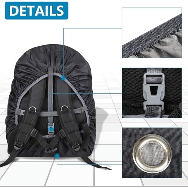 Reflekterande vattentät cover 70L Dammtät Regntätt Lätt att bära cover för campingvandring Vandring Cykling