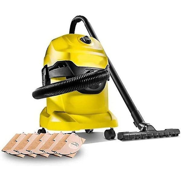 Karcher Wd3 -pölynimuripussi, 5 suoran pölynimuripussin sarja Karcher Wd3, Wd 3 Premium, Wd3200, Wd3500p, A2204, A2204, A2534, Se4001