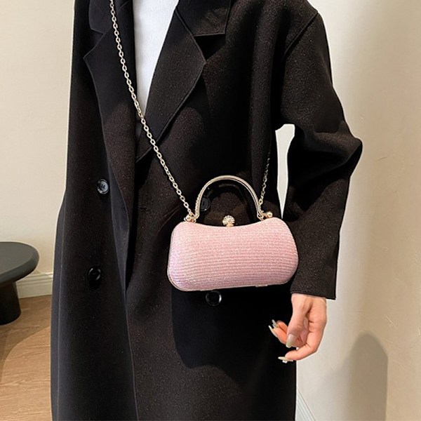 e Små PVC Skuldervesker for Kvinner Hit Håndvesker Pink