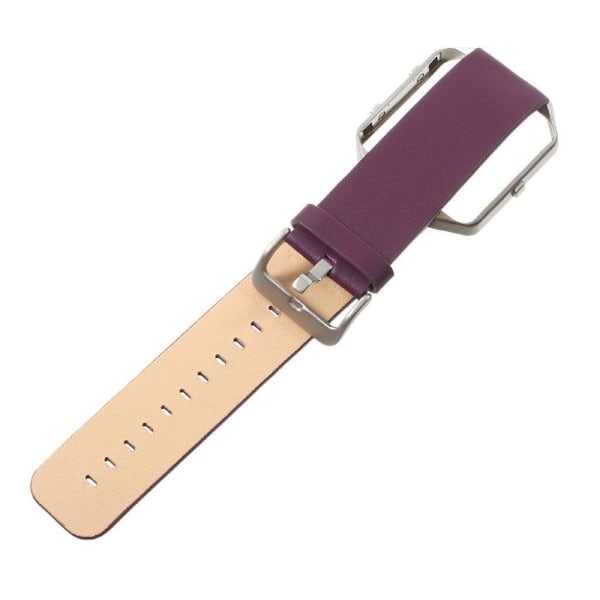 Fitbit Blaze Armband i Massivt Läder - Lila Purple Purple