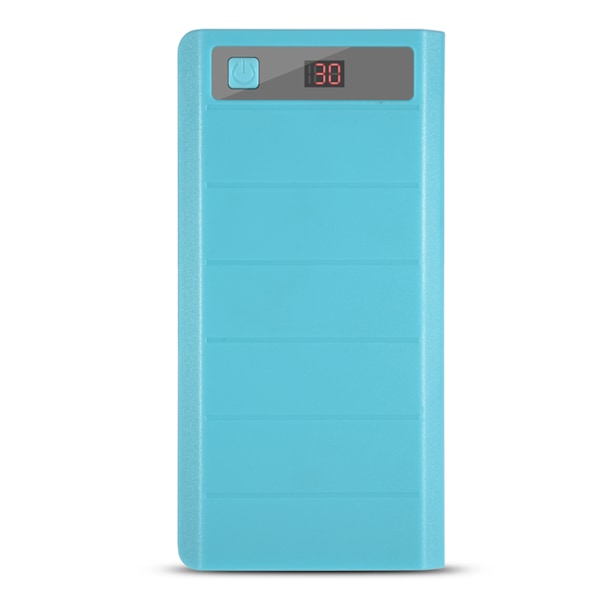 20000mAh 8 x 18650 Paristot Power Bank Kit Kotelo Kuori Kaksois-USB Type C + Micro USB Portti Sininen