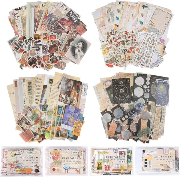 800 Ark Scrapbooking Stickers, Washi Papper Planner Sticker