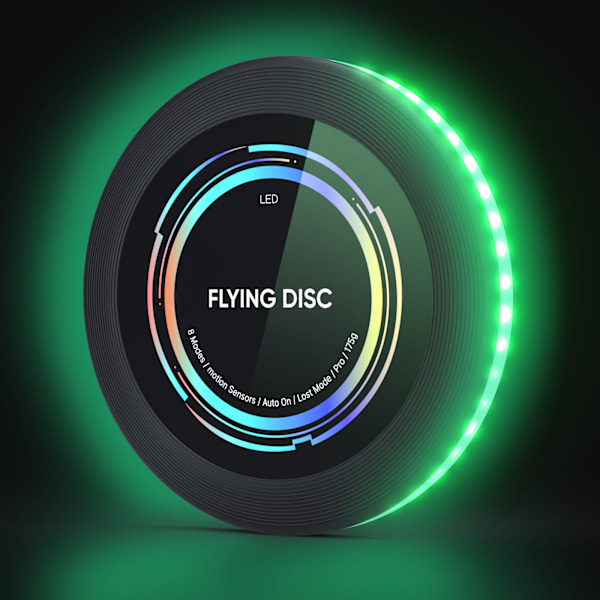 Genopladelig LED Frisbee - 16 millioner farver RGB - Smarte tilstande - Automatisk tænding - Sjov gave til jul, fødselsdag og camping Tricolor