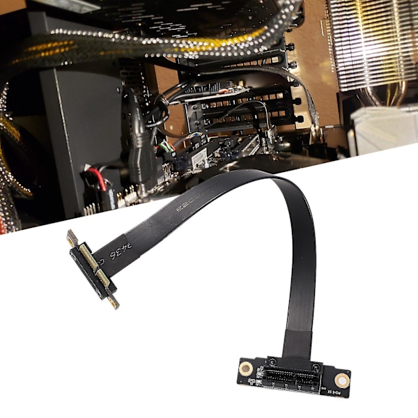 PCIe X1 Riser -kaapeli, kaksois-suorakulmainen PCIe 3.0 X1 - X1 -jatkokaapeli 8 Gbps Pci 1x Riser -kortti 20 cm