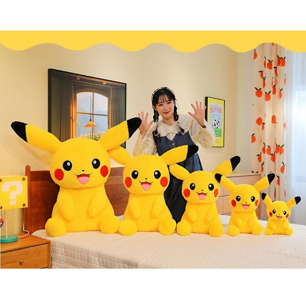 Premium 11,8 tuuman pikachu - söpö, superpehmeä, pehmolelu, täydellinen leikkiin ja esillepanoon, keltainen